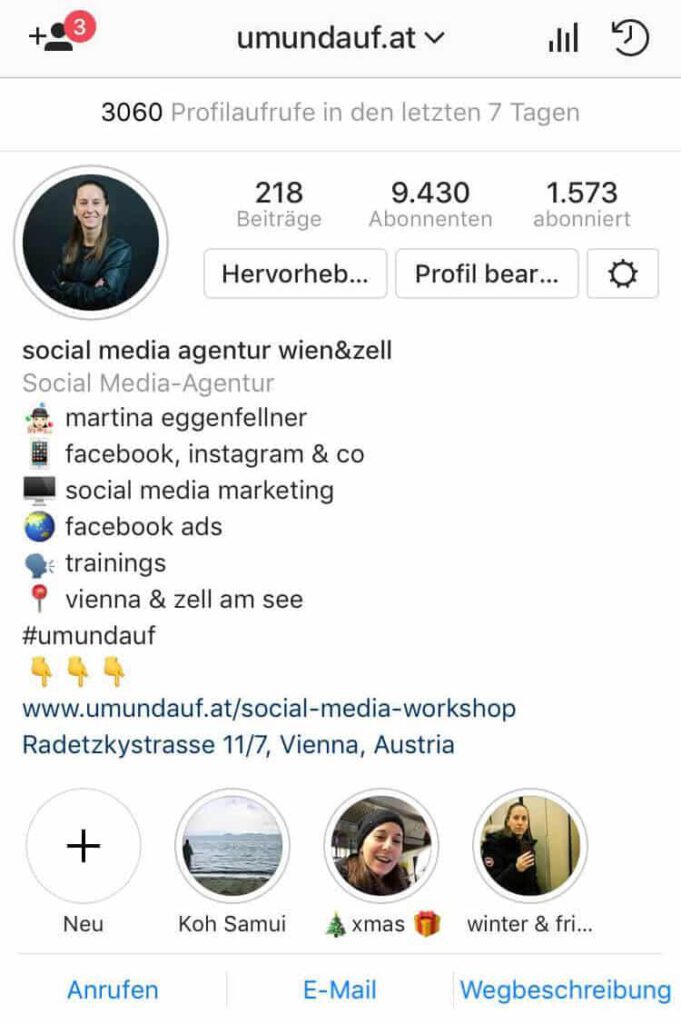 Um&Auf Instagram Insights